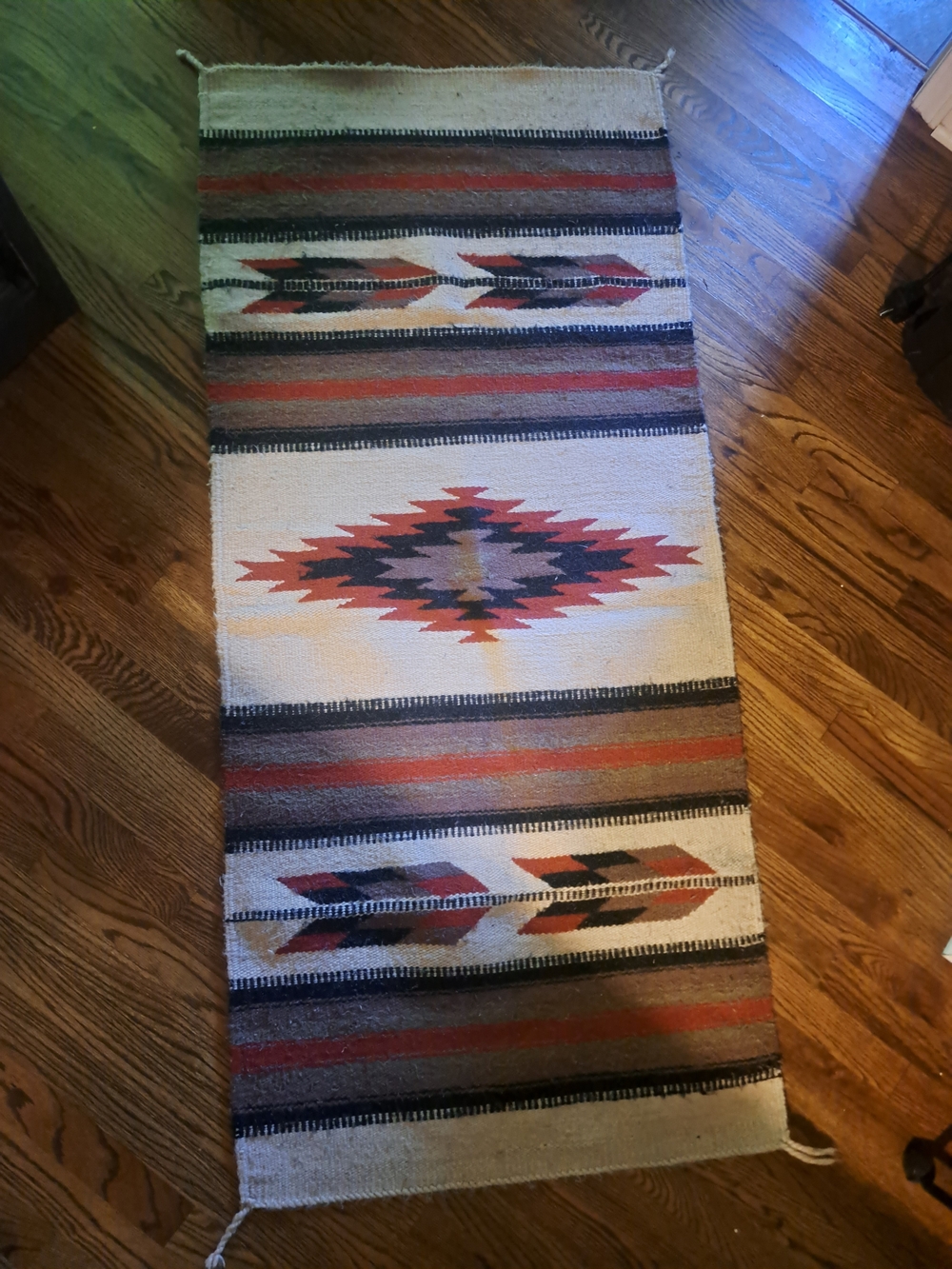 Vintage Southwestern Navajo Large Wool Kilim
